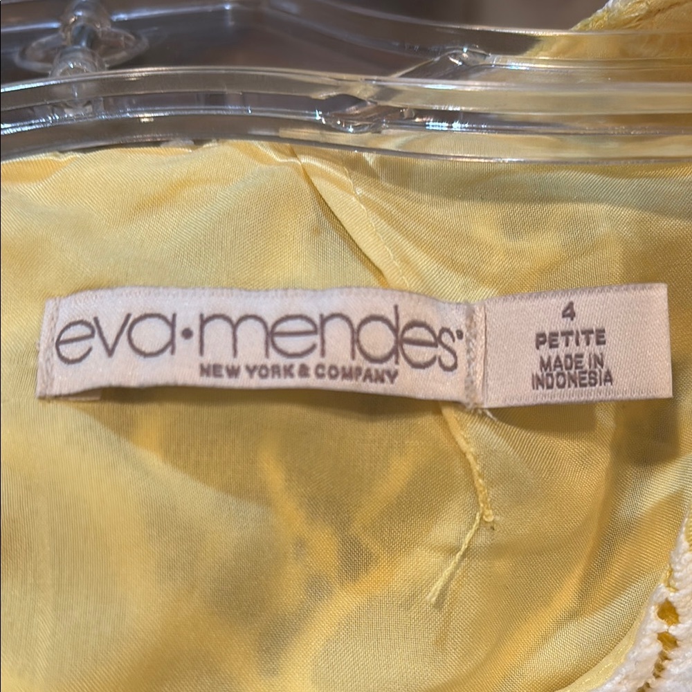 Eva Mendes Yellow Halter A-Line Mini Dress - Picture 5 of 6